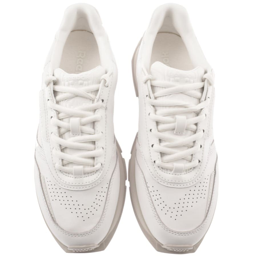 Reebok white leather trainers store